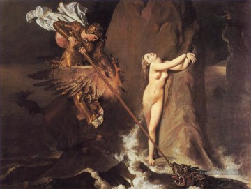 Roger Délivrant Angelica néoclassique Jean Auguste Dominique Ingres Peinture à l'huile